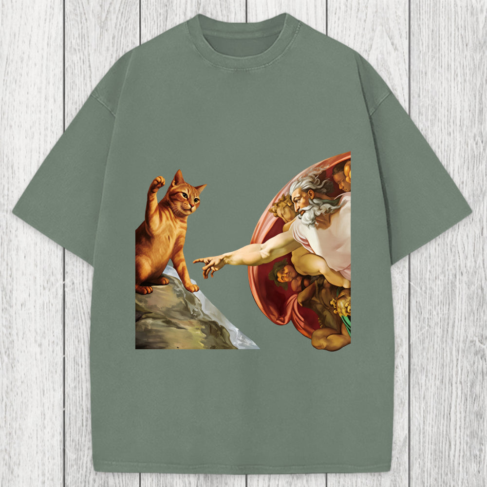 Tokyosol The Creation of Cat Washed T-Shirt
