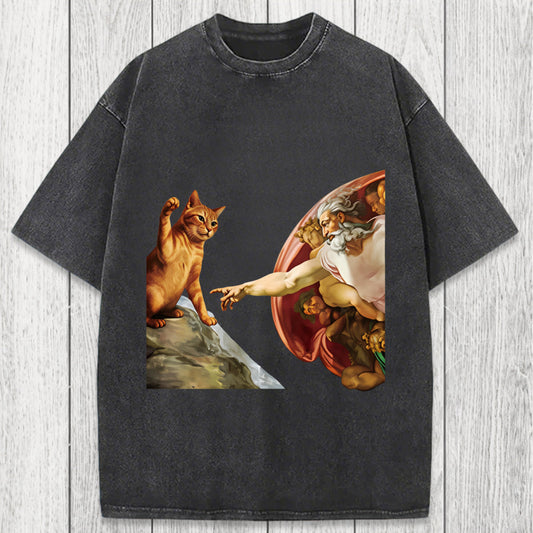 Tokyosol The Creation of Cat Washed T-Shirt