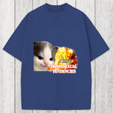 Tokyosol I Have Homosexual Tendencies Evil Kitty Meme Washed T-Shirt