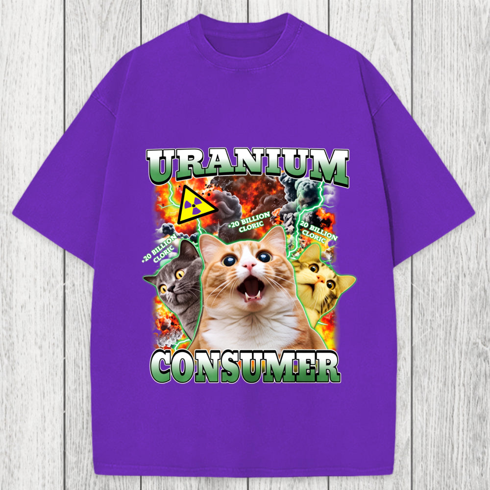 Tokyosol Uranium Consumer Funny Cat Dank Memes Washed T-Shirt