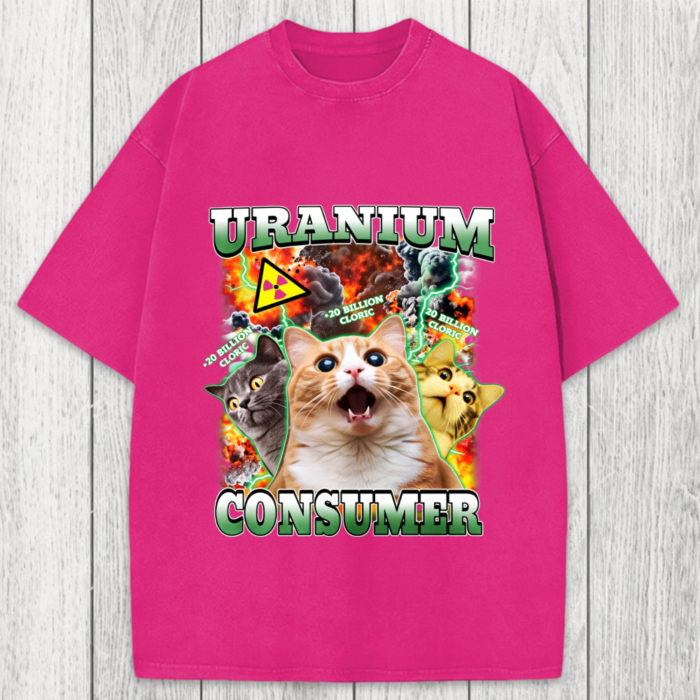 Tokyosol Uranium Consumer Funny Cat Dank Memes Washed T-Shirt