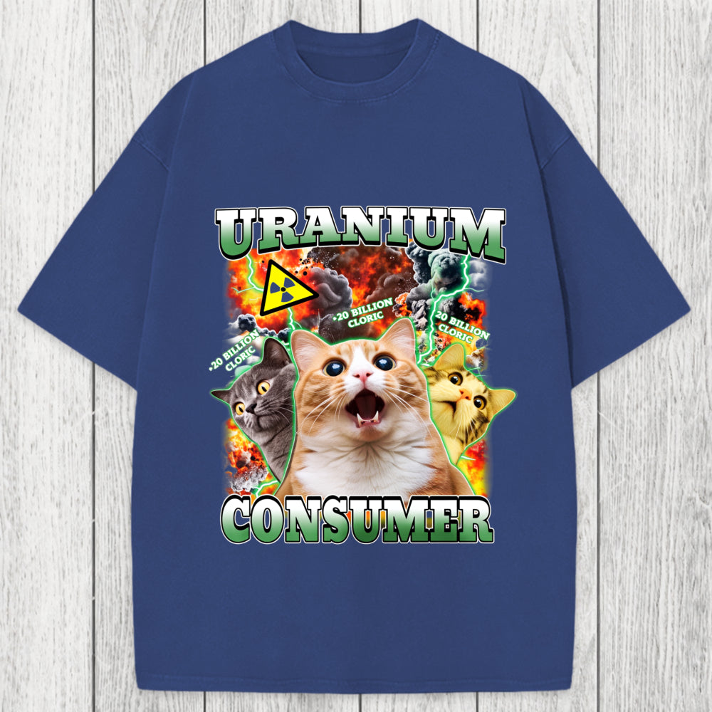 Tokyosol Uranium Consumer Funny Cat Dank Memes Washed T-Shirt