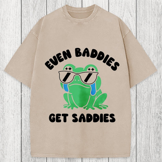 Tokyosol Even Baddies Get Saddies Washed T-Shirt