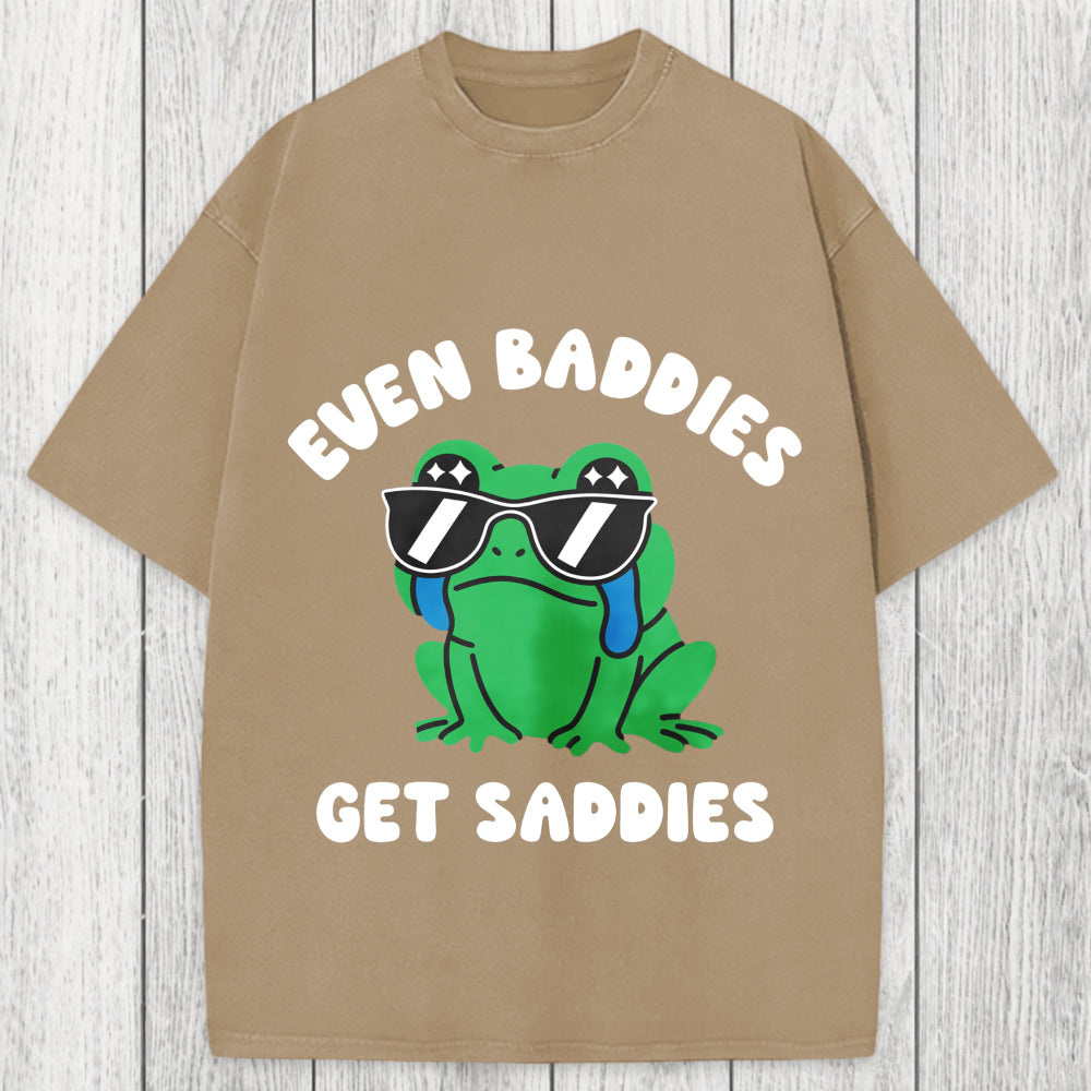 Tokyosol Even Baddies Get Saddies Washed T-Shirt