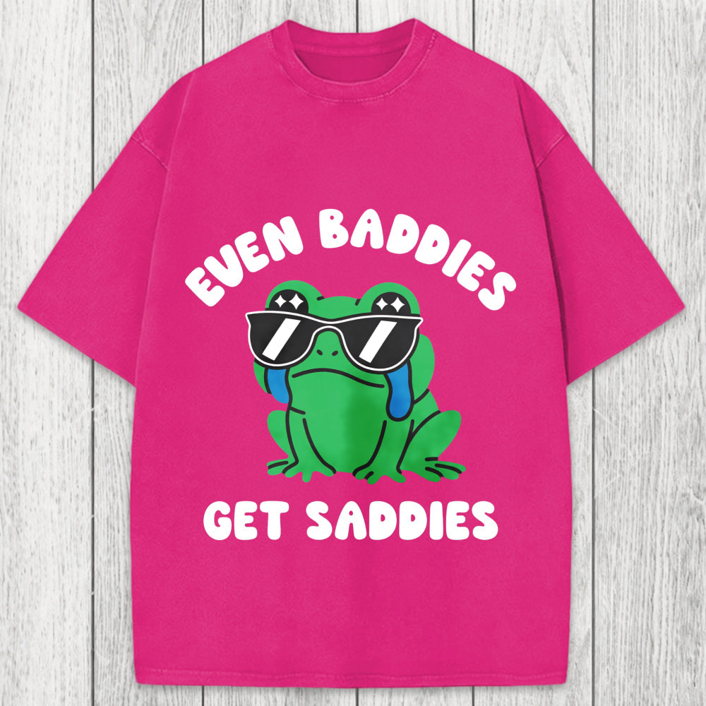 Tokyosol Even Baddies Get Saddies Washed T-Shirt