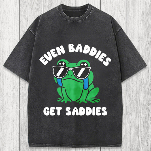 Tokyosol Even Baddies Get Saddies Washed T-Shirt