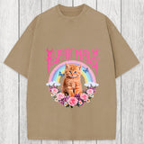 Tokyosol Alpha Male Funny Kitten Washed T-Shirt