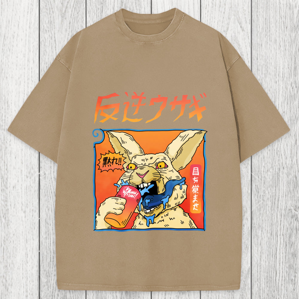 Tokyosol Rebellious Rabbit Washed T-Shirt