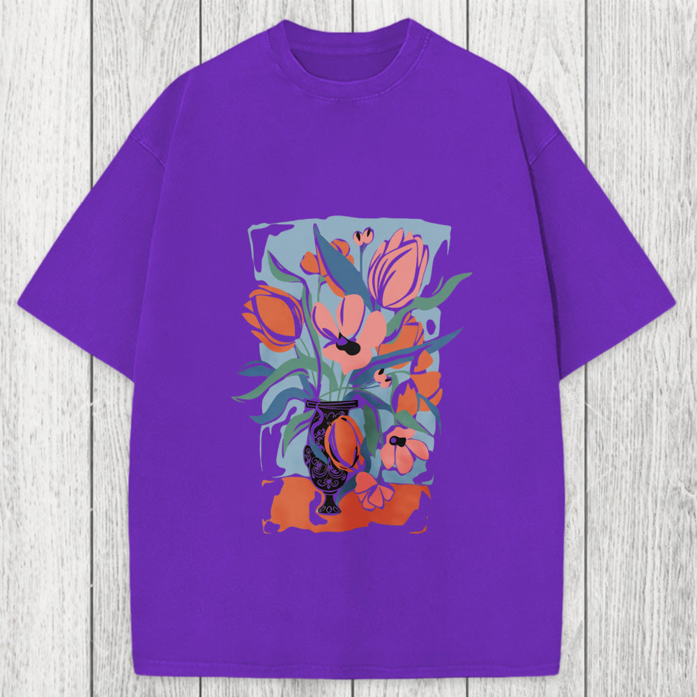Tokyosol Spring Flower Washed T-Shirt