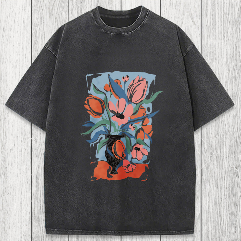 Tokyosol Spring Flower Washed T-Shirt