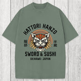 Tokyosol Hattori Lion Japanese Samurai Washed T-Shirt