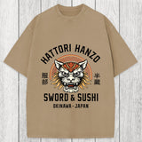 Tokyosol Hattori Lion Japanese Samurai Washed T-Shirt