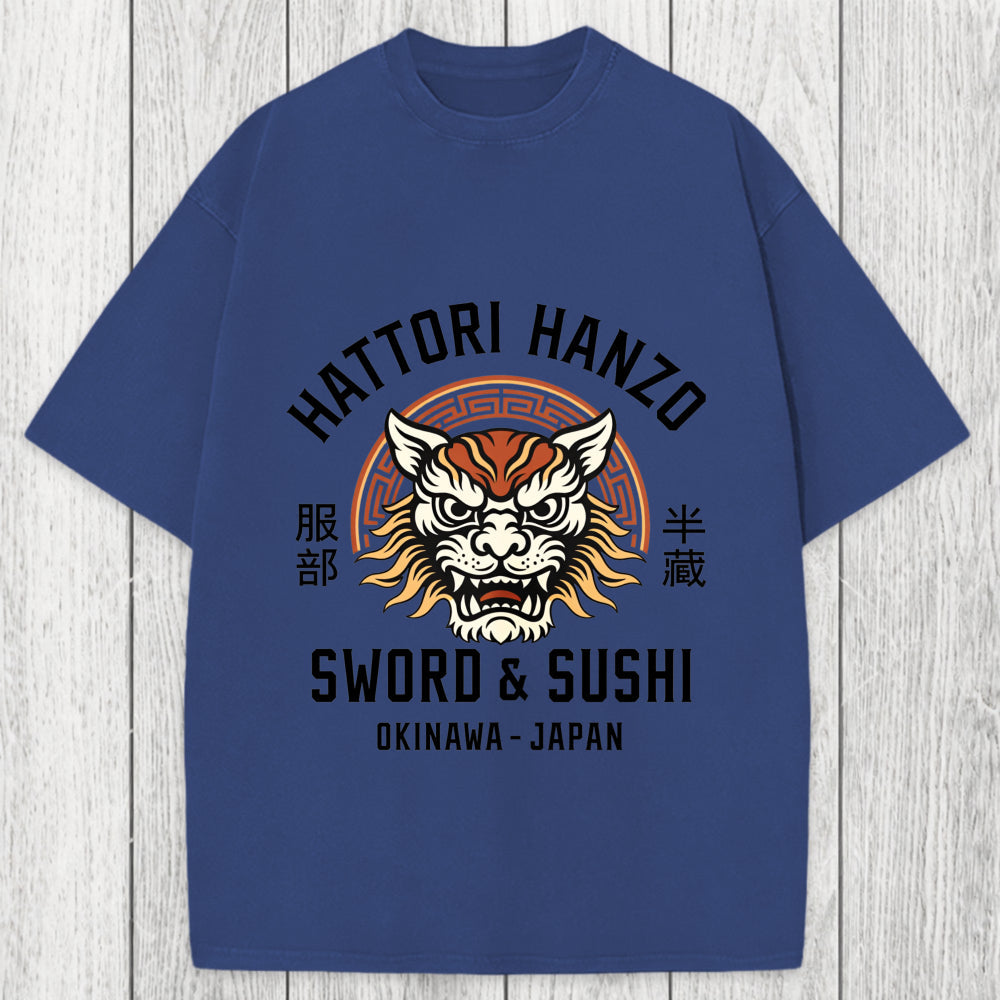 Tokyosol Hattori Lion Japanese Samurai Washed T-Shirt