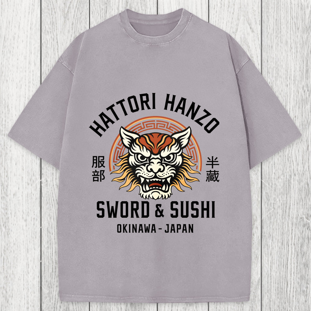 Tokyosol Hattori Lion Japanese Samurai Washed T-Shirt