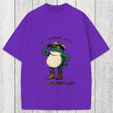 Tokyosol If I Shenan Once Funny Frog Washed T-Shirt