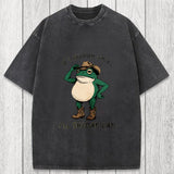 Tokyosol If I Shenan Once Funny Frog Washed T-Shirt