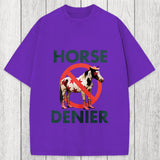 Tokyosol Funny Star-Spangled Cowboy Horse Denier Washed T-Shirt