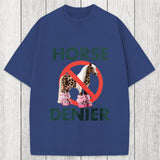 Tokyosol Funny Leopard Diva Horse Denier Washed T-Shirt