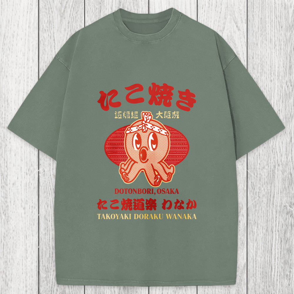Tokyosol TAKOYAKI DORAKU WANAKA Washed T-Shirt