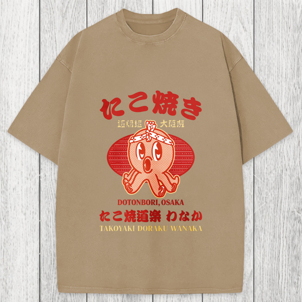 Tokyosol TAKOYAKI DORAKU WANAKA Washed T-Shirt