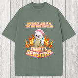 Tokyosol Cranky Kitty Washed T-Shirt