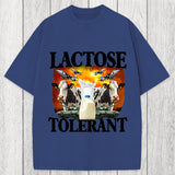 Tokyosol Lactose Tolerant Funny Trending Meme Washed T-Shirt