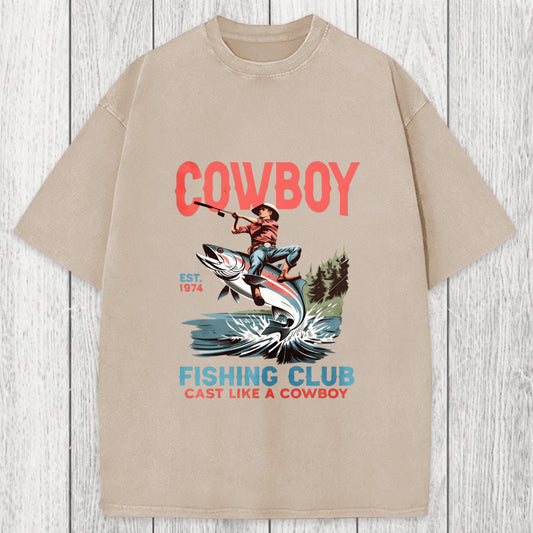 Tokyosol Vintage Cowboy Fish Washed T-Shirt