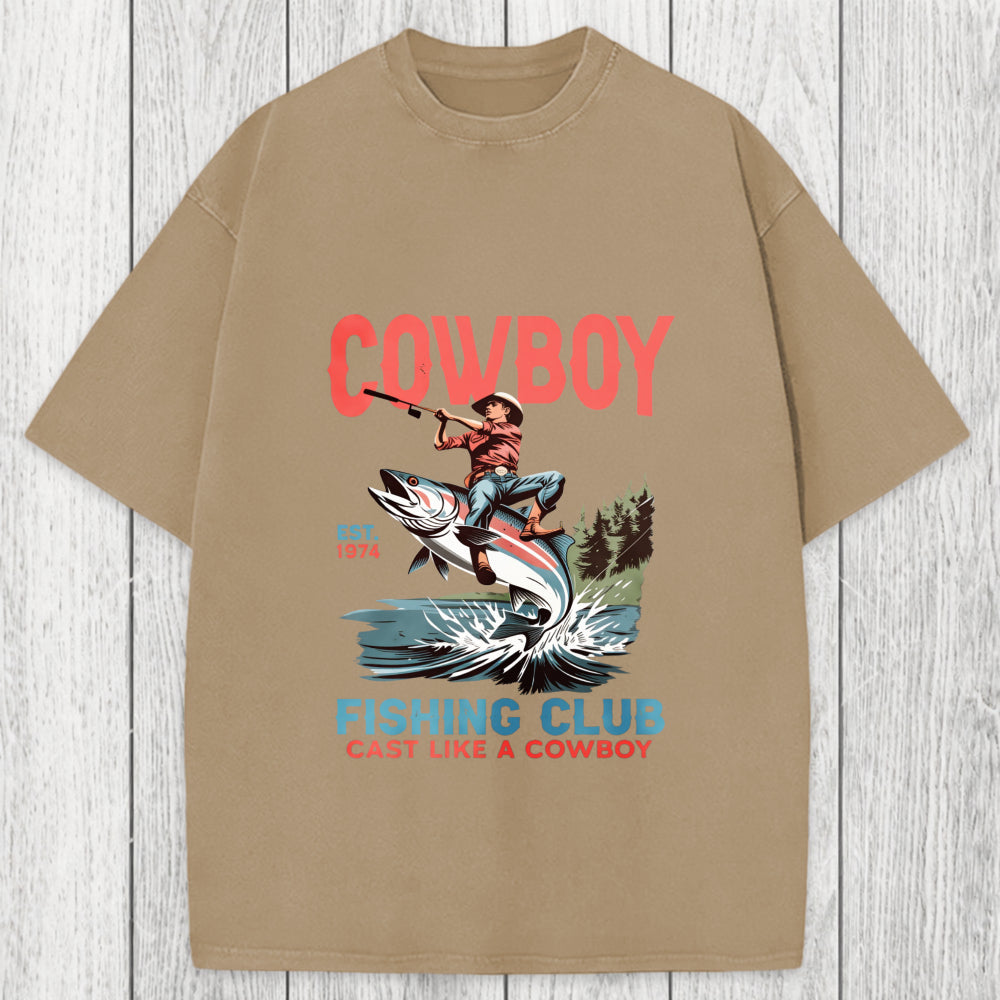 Tokyosol Vintage Cowboy Fish Washed T-Shirt
