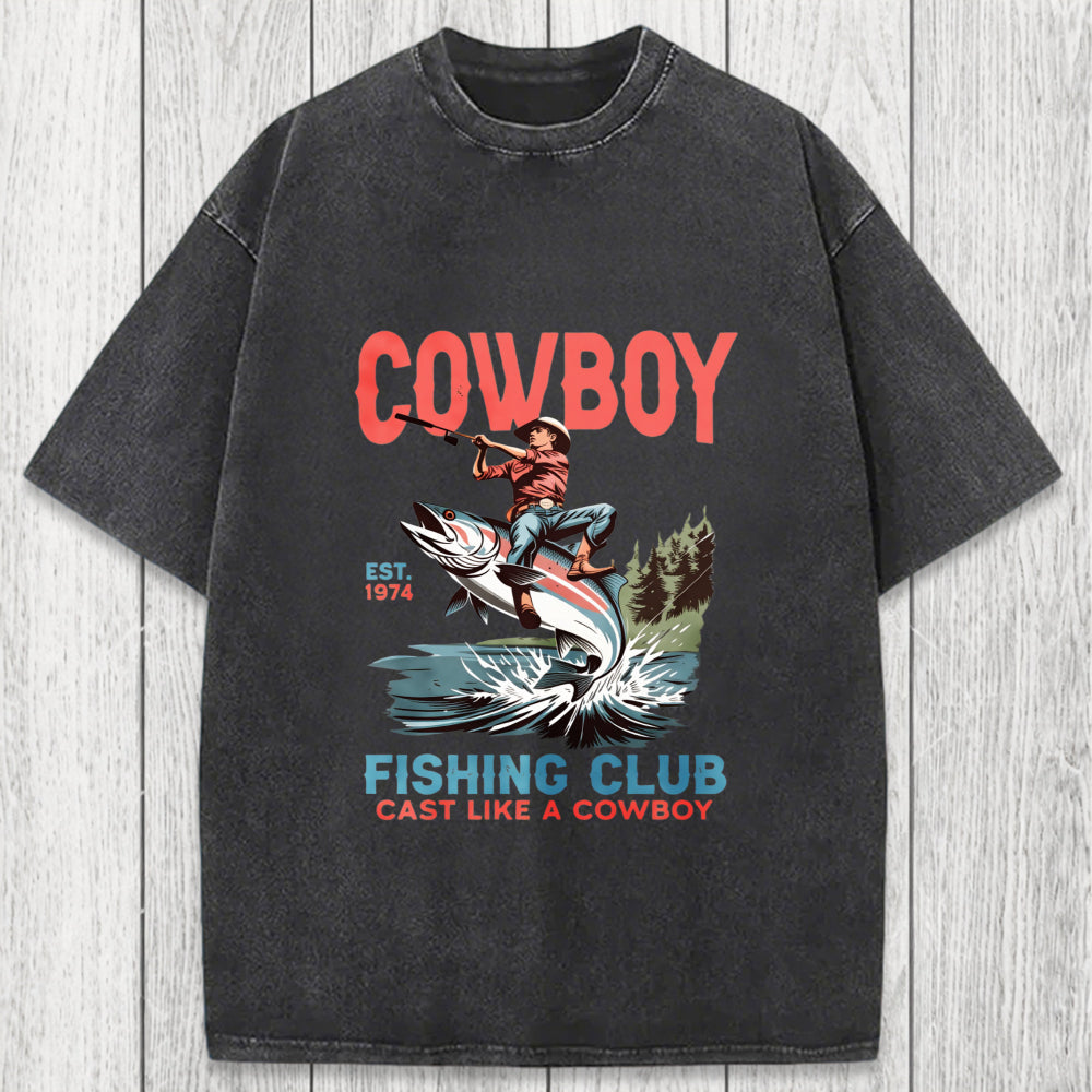 Tokyosol Vintage Cowboy Fish Washed T-Shirt