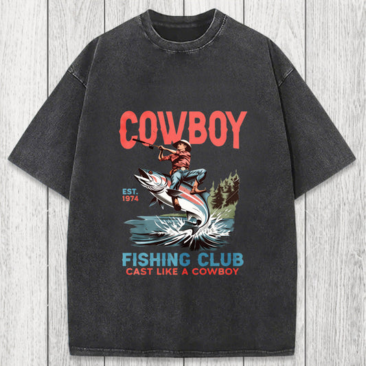Tokyosol Vintage Cowboy Fish Washed T-Shirt