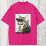 Tokyosol Problem Child Cat Washed T-Shirt
