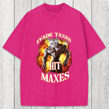 Tokyosol Evade Taxes Hit Maxes Cat Gym Meme Washed T-Shirt