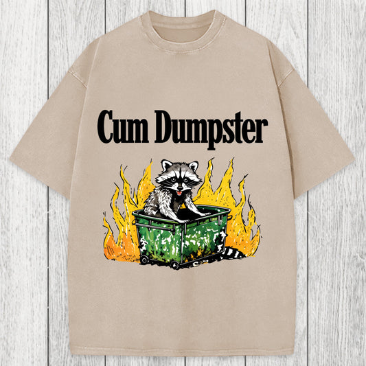 Tokyosol Cum Dumpster Raccoon Washed T-Shirt