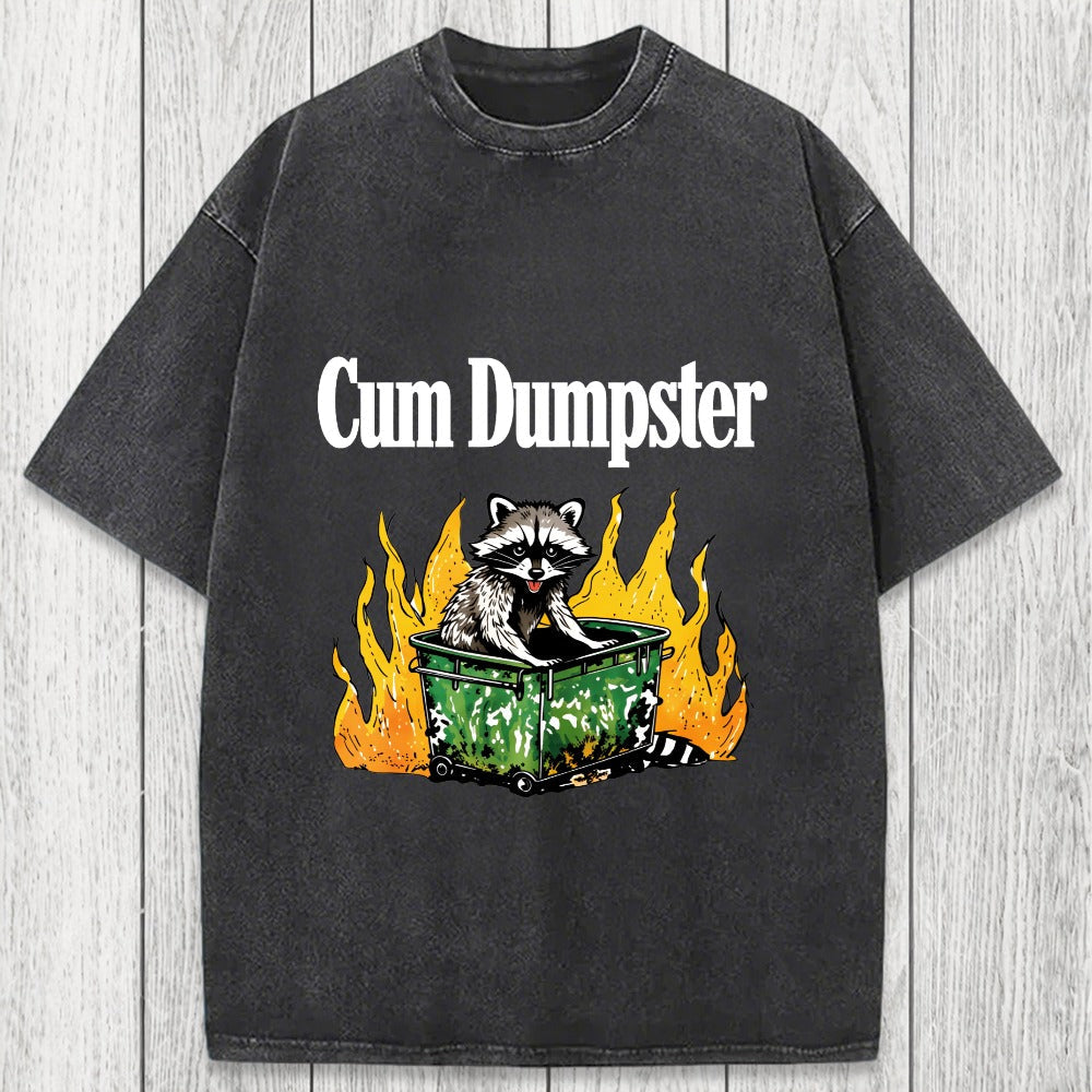 Tokyosol Cum Dumpster Raccoon Washed T-Shirt
