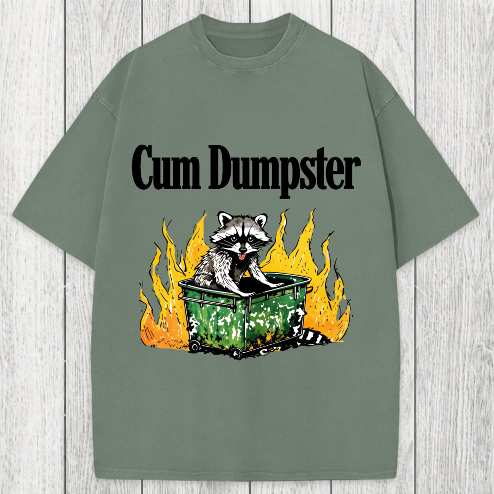 Tokyosol Cum Dumpster Raccoon Washed T-Shirt
