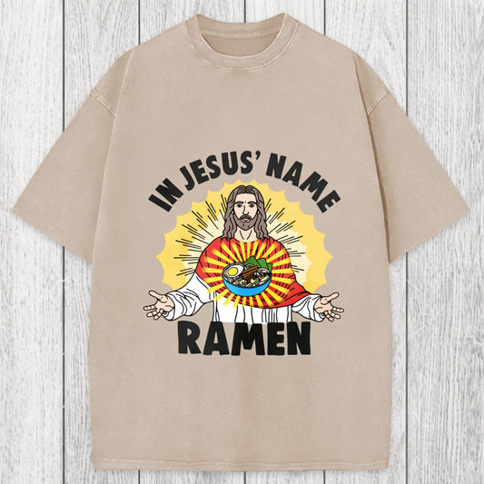 Tokyosol In Jesus' Name Ramen Washed T-Shirt