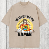 Tokyosol In Jesus' Name Ramen Washed T-Shirt