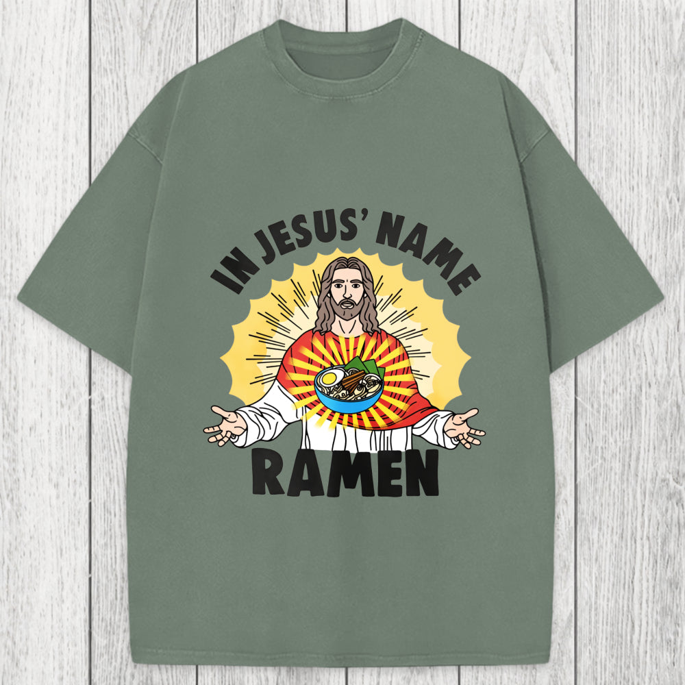 Tokyosol In Jesus' Name Ramen Washed T-Shirt