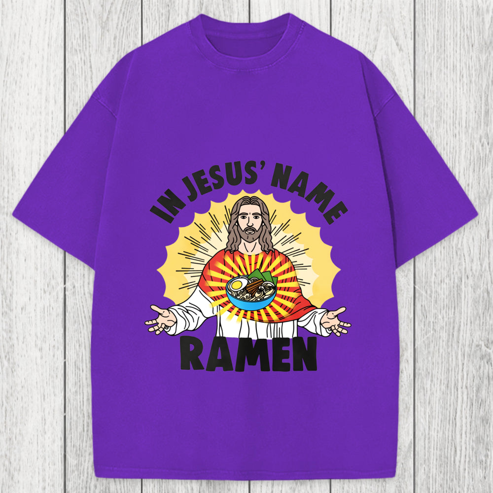 Tokyosol In Jesus' Name Ramen Washed T-Shirt
