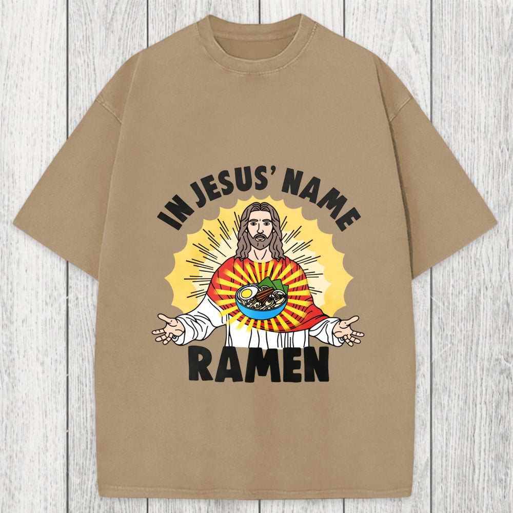 Tokyosol In Jesus' Name Ramen Washed T-Shirt