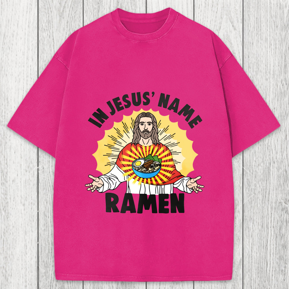 Tokyosol In Jesus' Name Ramen Washed T-Shirt