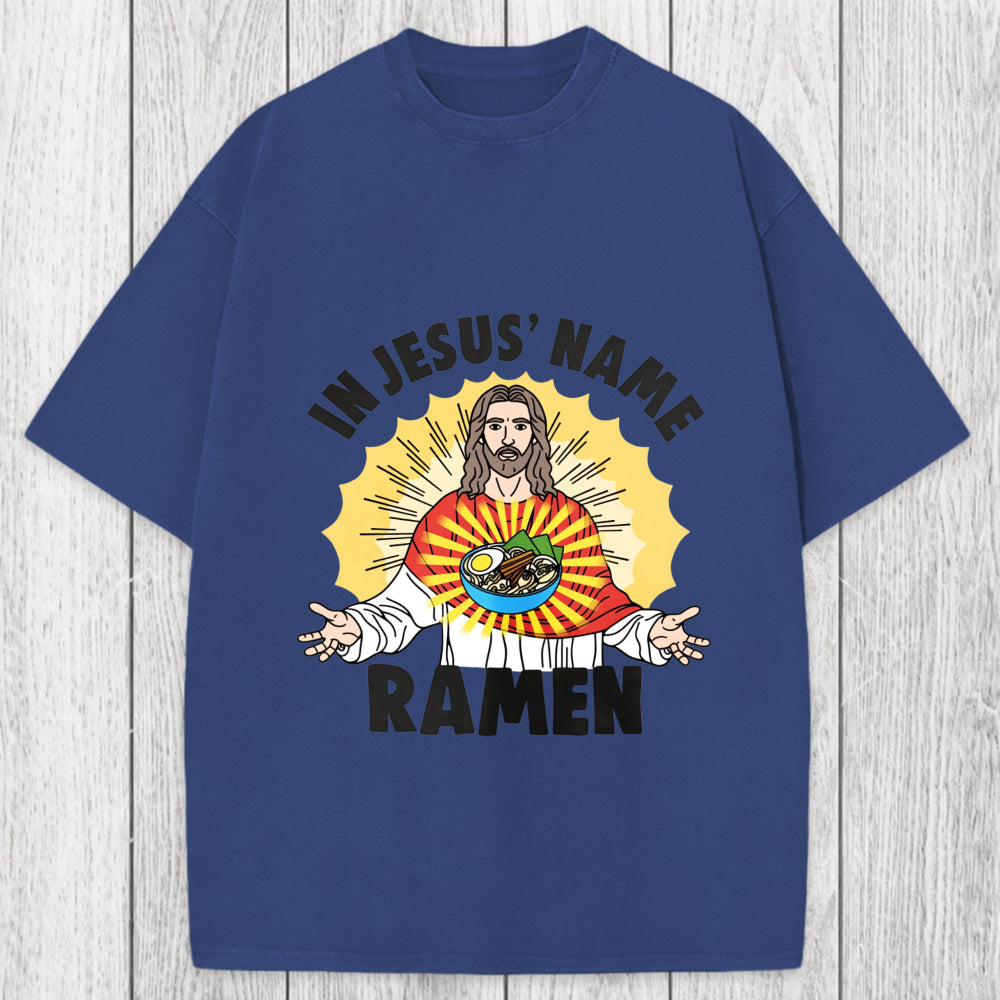 Tokyosol In Jesus' Name Ramen Washed T-Shirt