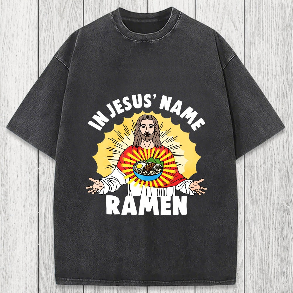 Tokyosol In Jesus' Name Ramen Washed T-Shirt