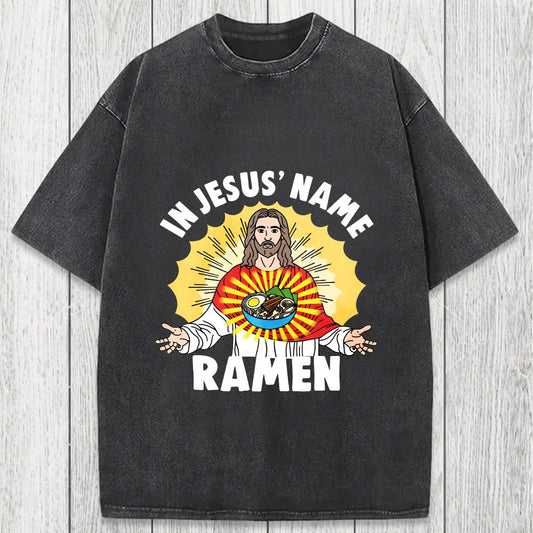 Tokyosol In Jesus' Name Ramen Washed T-Shirt