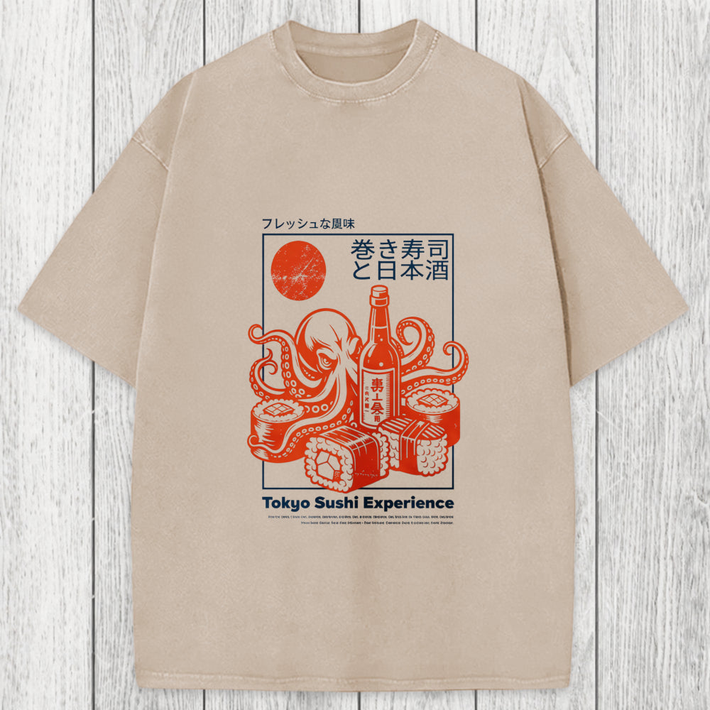 Tokyosol Tokyo Sushi Beer Washed T-Shirt