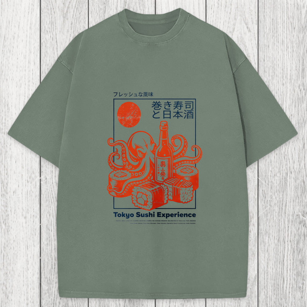 Tokyosol Tokyo Sushi Beer Washed T-Shirt