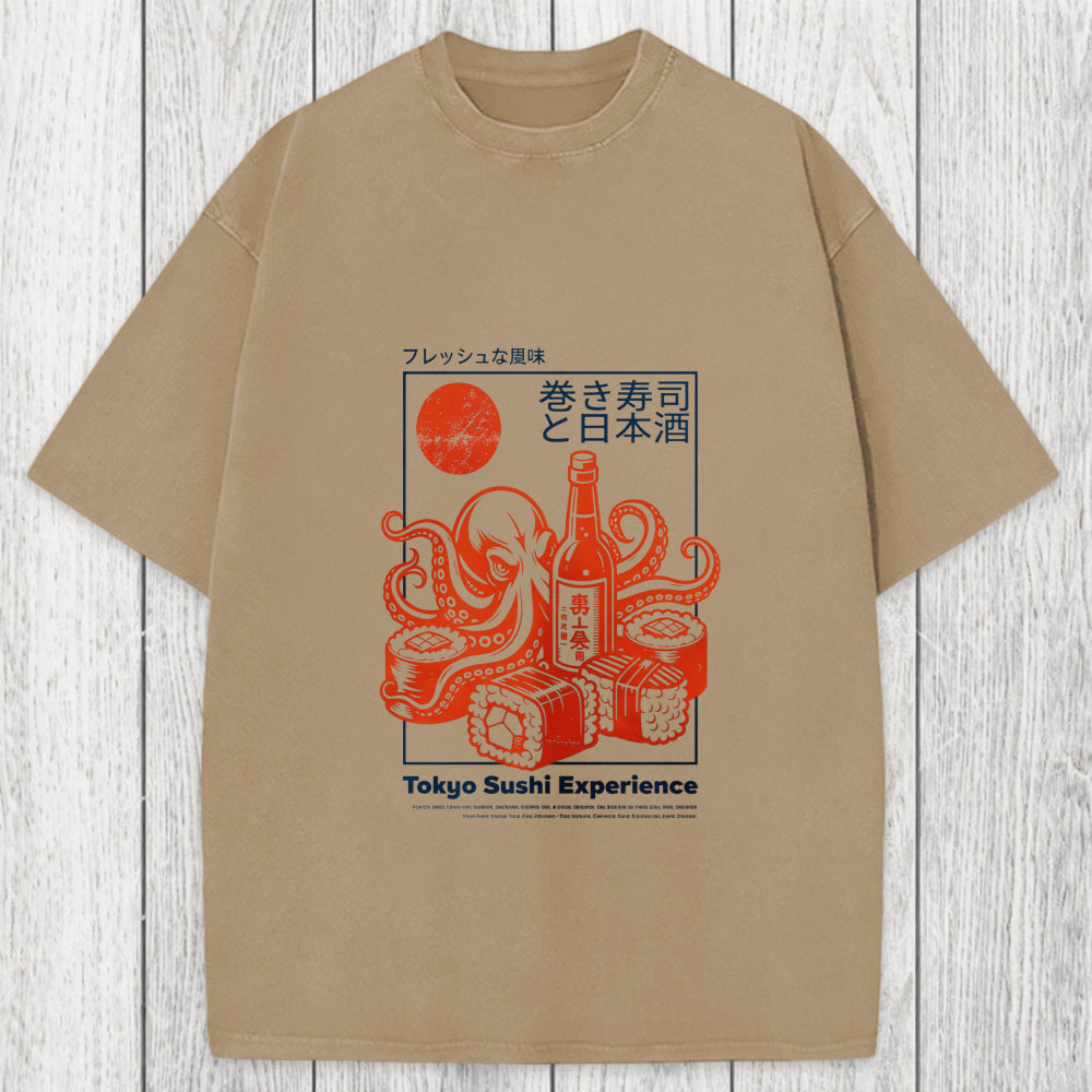 Tokyosol Tokyo Sushi Beer Washed T-Shirt