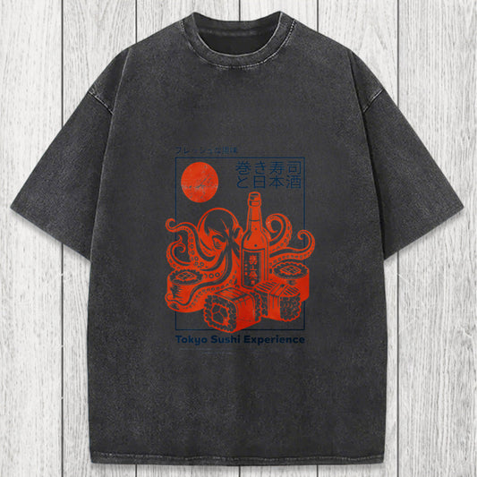 Tokyosol Tokyo Sushi Beer Washed T-Shirt