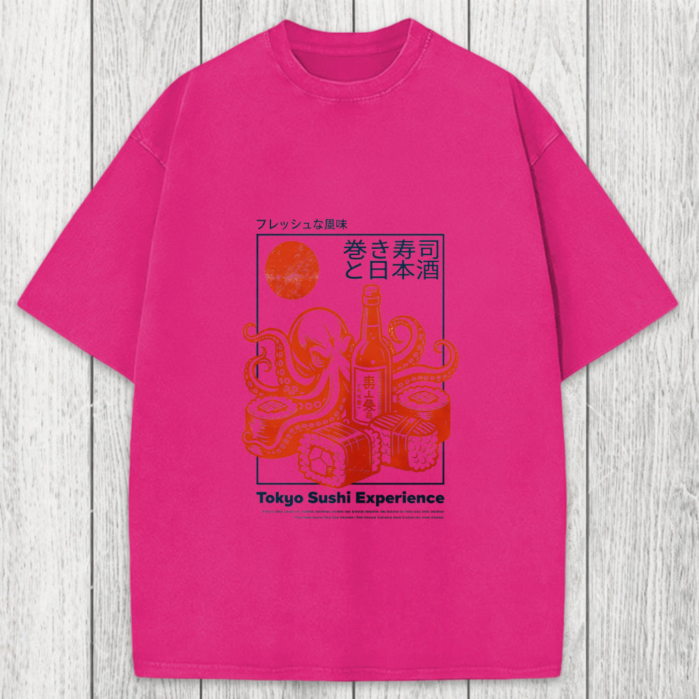 Tokyosol Tokyo Sushi Beer Washed T-Shirt