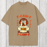 Tokyosol F-Caw-F Chicken Gamer Funny Washed T-Shirt